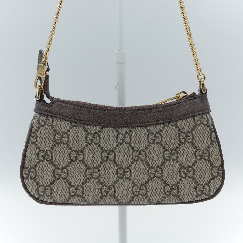 Gucci 古馳 Ophidia GG Supreme 經典棕色 帆布 迷你半月包 腋下包-4