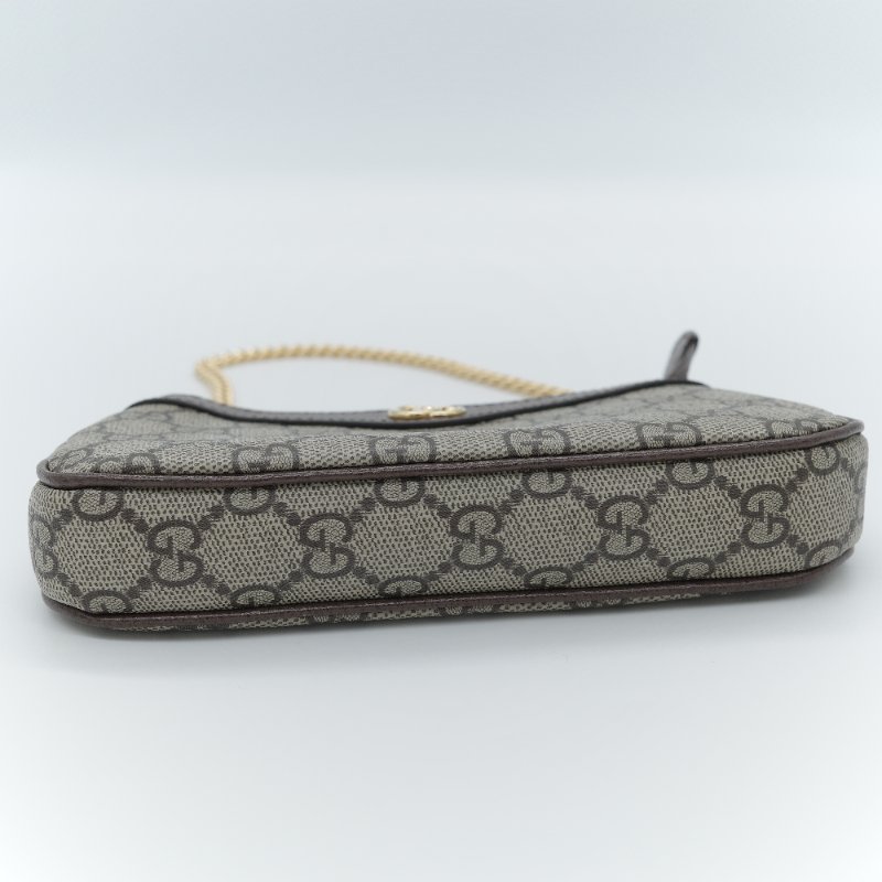 Gucci 古馳 Ophidia GG Supreme 經典棕色 帆布 迷你半月包 腋下包-5
