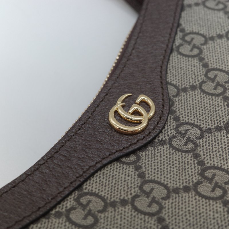 Gucci 古馳 Ophidia GG Supreme 經典棕色 帆布 迷你半月包 腋下包-6