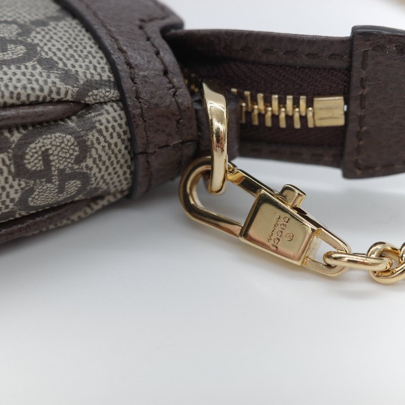 Gucci 古馳 Ophidia GG Supreme 經典棕色 帆布 迷你半月包 腋下包-11