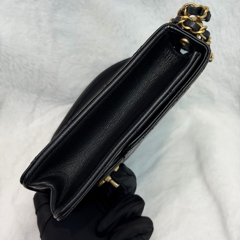 CHANEL Matelasse Pearl Chain Bag 直版珍珠翻蓋單肩斜背包 I625-4