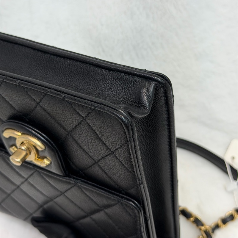 CHANEL Matelasse Pearl Chain Bag 直版珍珠翻蓋單肩斜背包 I625-7