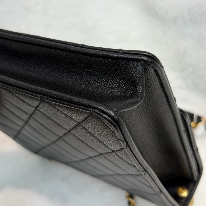 CHANEL Matelasse Pearl Chain Bag 直版珍珠翻蓋單肩斜背包 I625-9