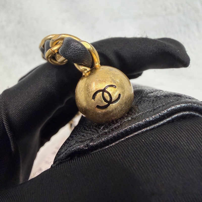 CHANEL Matelasse Pearl Chain Bag 直版珍珠翻蓋單肩斜背包 I625-21