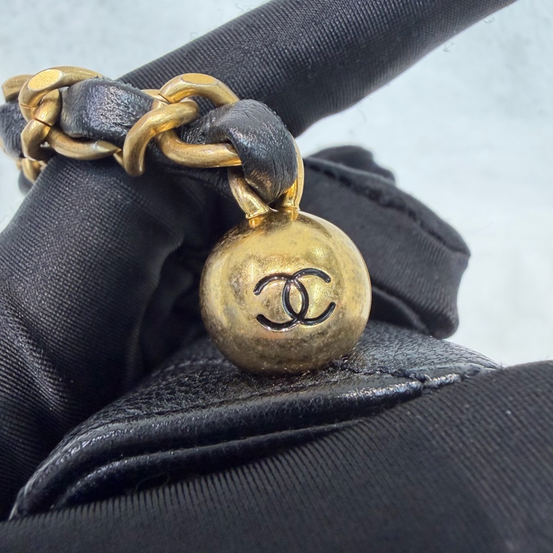 CHANEL Matelasse Pearl Chain Bag 直版珍珠翻蓋單肩斜背包 I625-22
