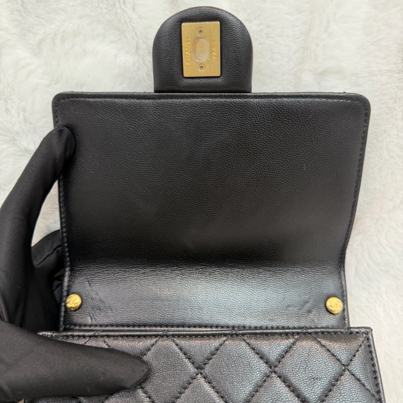 CHANEL Matelasse Pearl Chain Bag 直版珍珠翻蓋單肩斜背包 I625-32