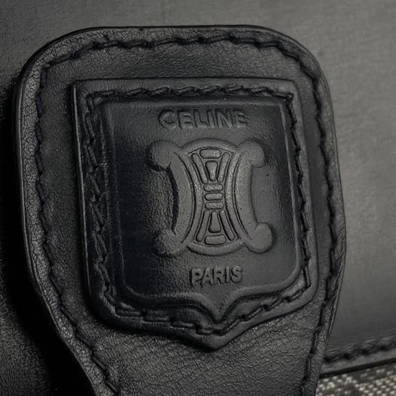 【LA LUNE】中古包 Celine黑灰色凱旋門豆腐包 單肩包 側背包 斜背包 二手包-4