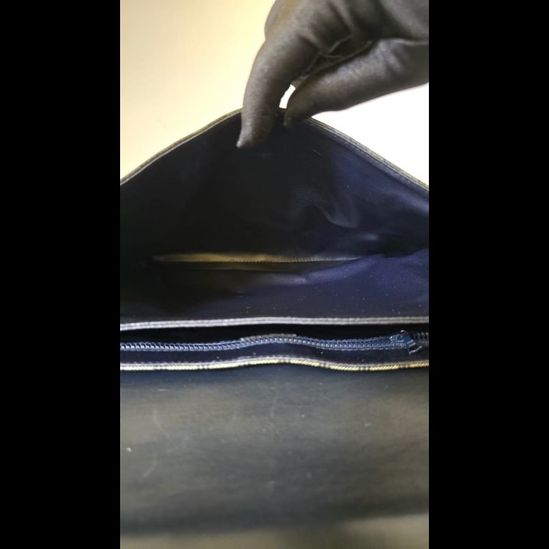 【LA LUNE】中古包 Celine黑灰色凱旋門豆腐包 單肩包 側背包 斜背包 二手包-5