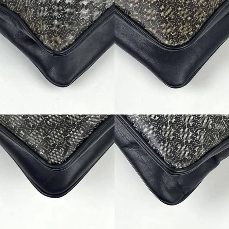 【LA LUNE】中古包 Celine黑灰色凱旋門豆腐包 單肩包 側背包 斜背包 二手包-6