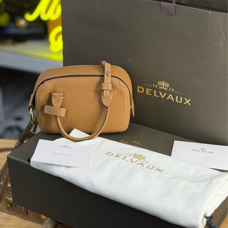 上架中🔑Delvaux 咖啡COOL BOX NANO-21