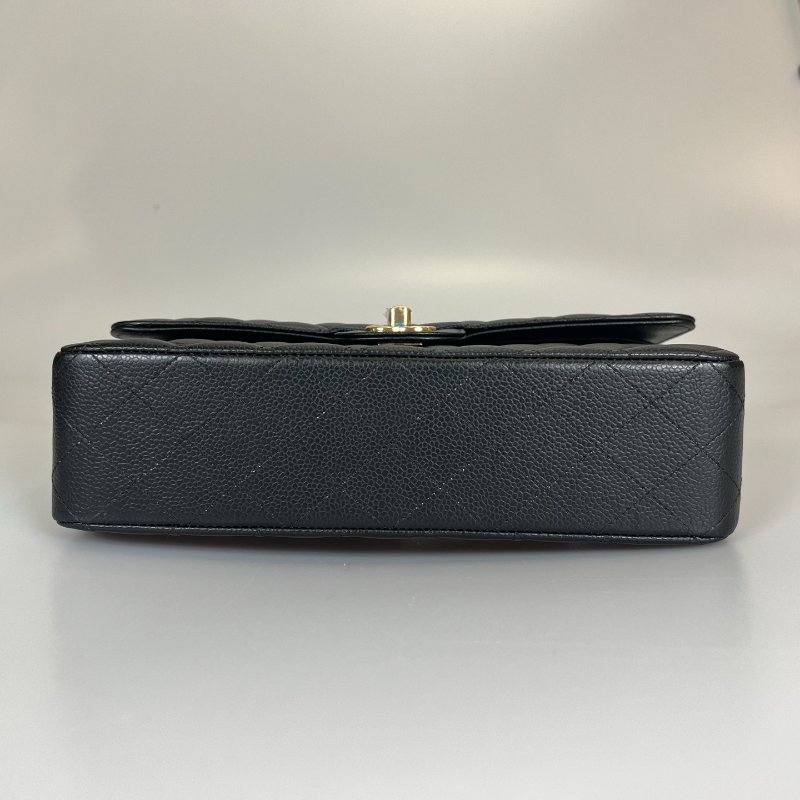 CHANEL CF25荔枝黑側肩包 A01112/晶片款-4