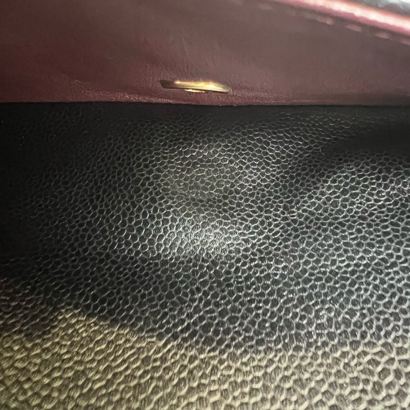 CHANEL CF25荔枝黑側肩包 A01112/晶片款-9