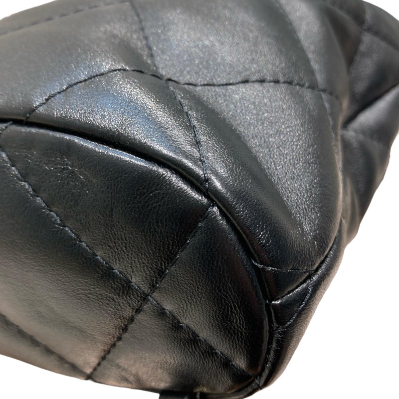 CHANEL 香奈兒 AS4810 金球雙肩束口後背包 小羊皮 黑色 淺金色-8