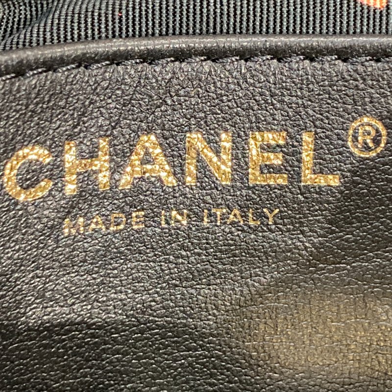 CHANEL 香奈兒 AS4810 金球雙肩束口後背包 小羊皮 黑色 淺金色-12