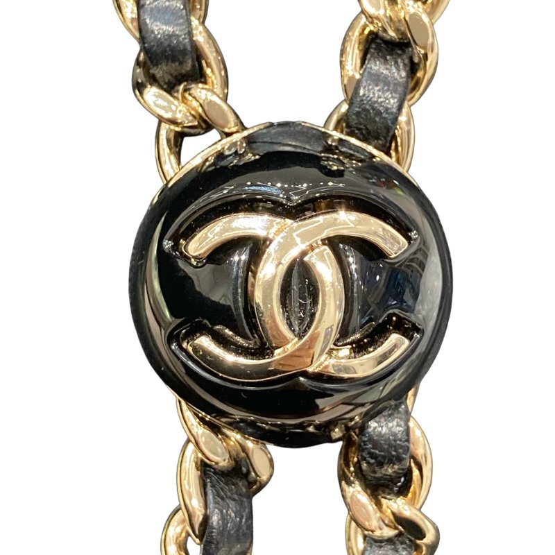 CHANEL 香奈兒 AS4810 金球雙肩束口後背包 小羊皮 黑色 淺金色-14