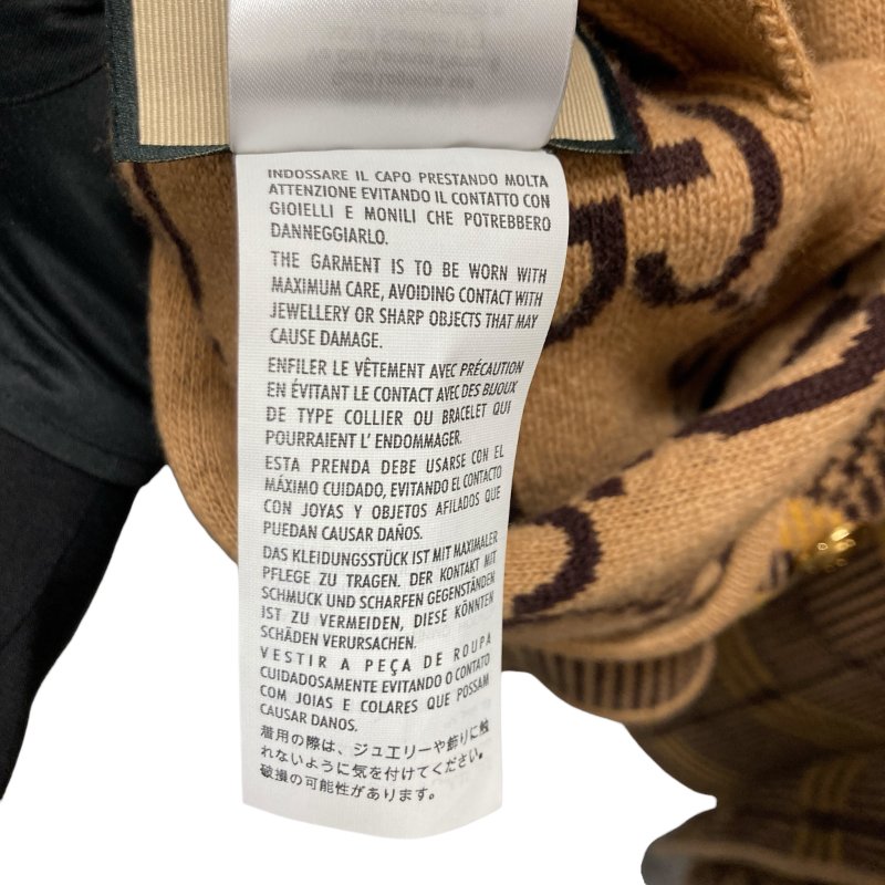 GUCCI 古馳 雙面穿斗篷 披肩 外套 羊毛 棕色 格紋/老花-15