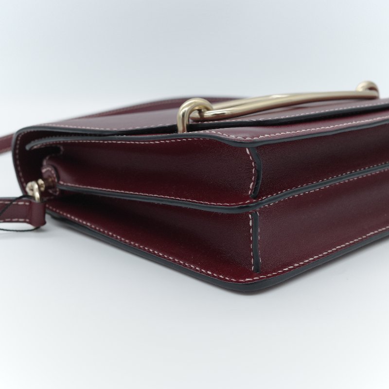 Hermes 愛馬仕 Roulis 23 豬鼻子 T刻 酒紅色 小牛皮 肩背包 斜掛包-7