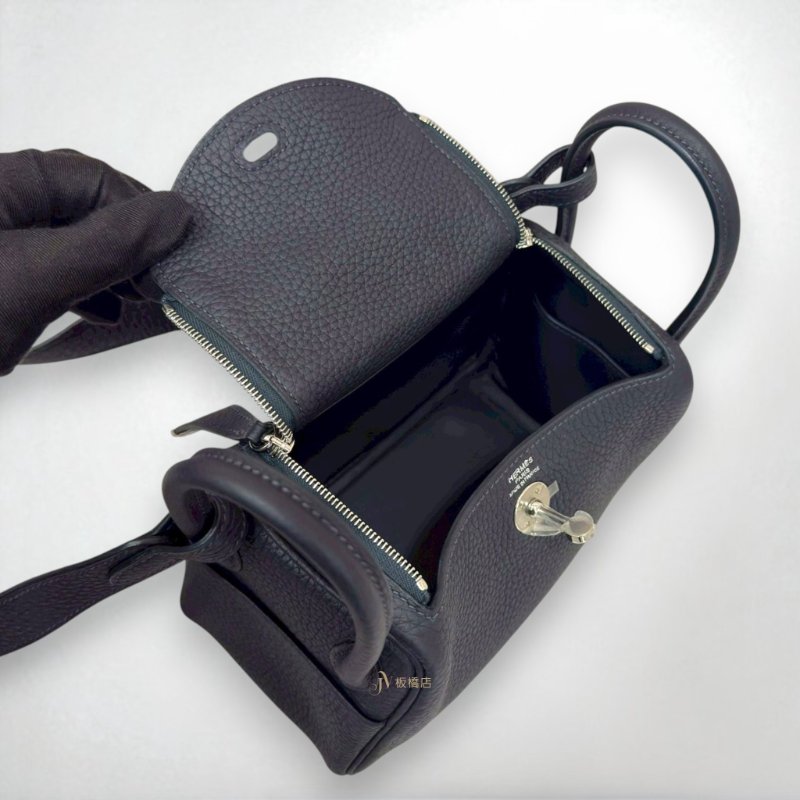 JY0325-Hermes 3Y水冰藍銀扣二代Mini Lindy-5