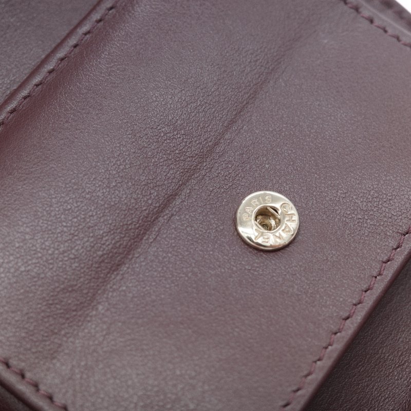 Chanel 香奈兒 經典翻蓋 黑色荔枝紋小牛皮 金扣短夾皮夾-13