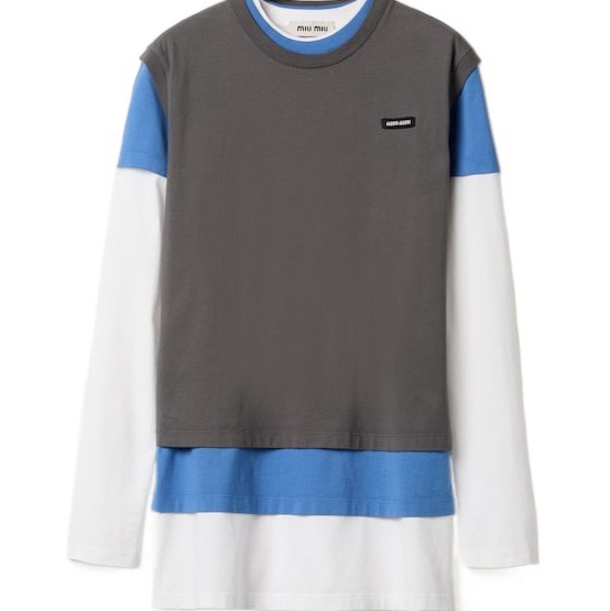 Miu Miu 女士 平紋針織T恤三件組合裝XS S M L碼-0