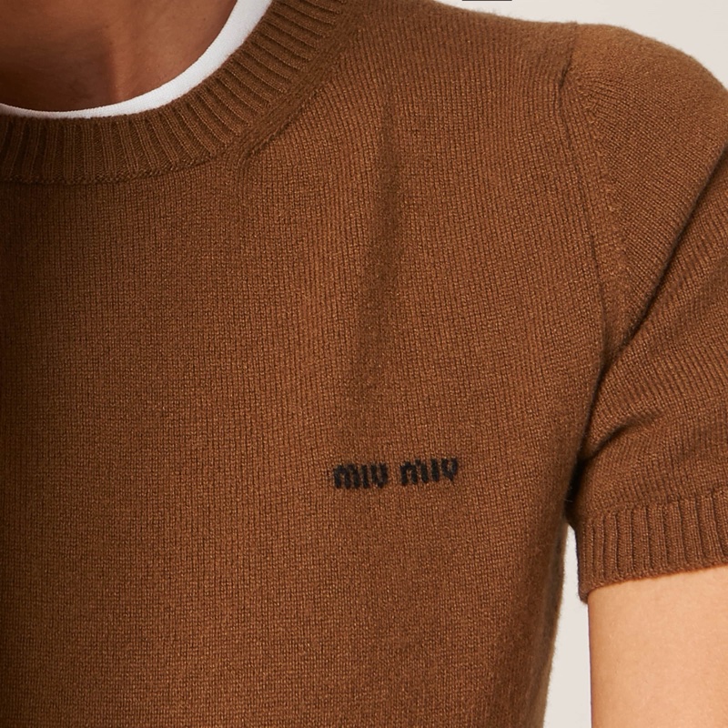 Miu Miu 女士 短袖羊絨針織衫IT-36 IT-38 IT-40 IT-42 IT-44碼-1
