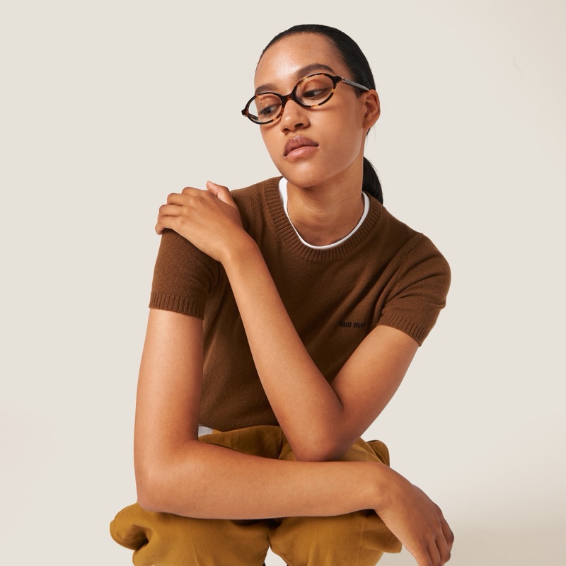 Miu Miu 女士 短袖羊絨針織衫IT-36 IT-38 IT-40 IT-42 IT-44碼-2