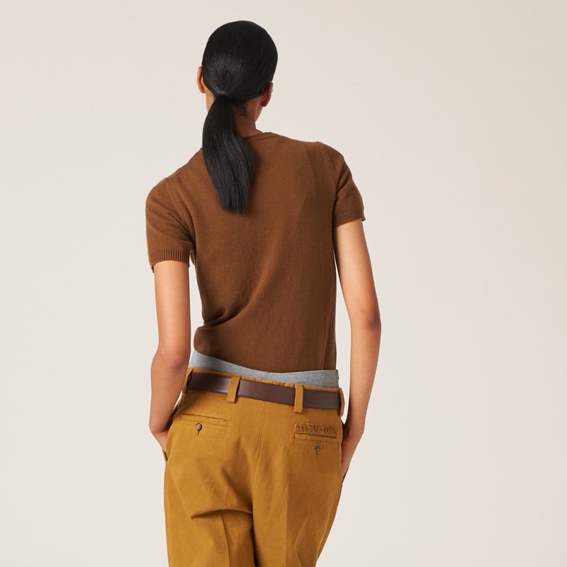 Miu Miu 女士 短袖羊絨針織衫IT-36 IT-38 IT-40 IT-42 IT-44碼-3