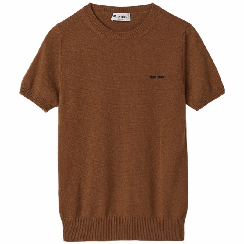 Miu Miu 女士 短袖羊絨針織衫IT-36 IT-38 IT-40 IT-42 IT-44碼-4