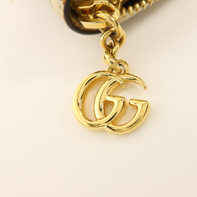 GUCCI 塗層帆布/牛皮皮革Zipper Long Wallet金扣拉鏈長錢包-7