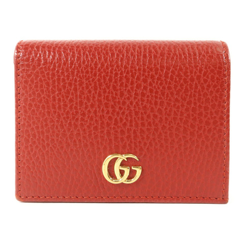 GUCCI 牛皮皮革GG Marmont金扣錢包