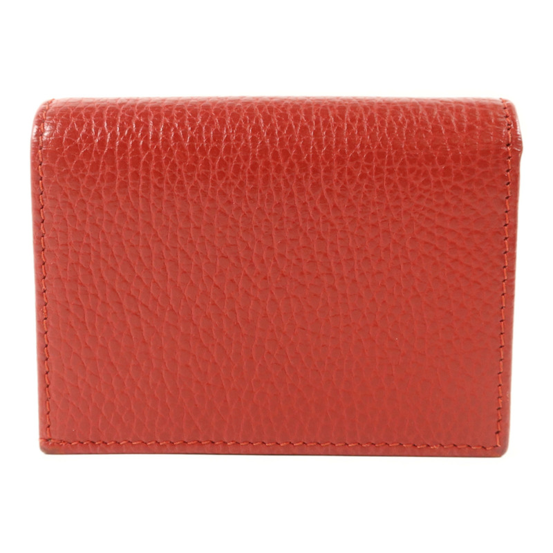 GUCCI 牛皮皮革GG Marmont金扣錢包-1