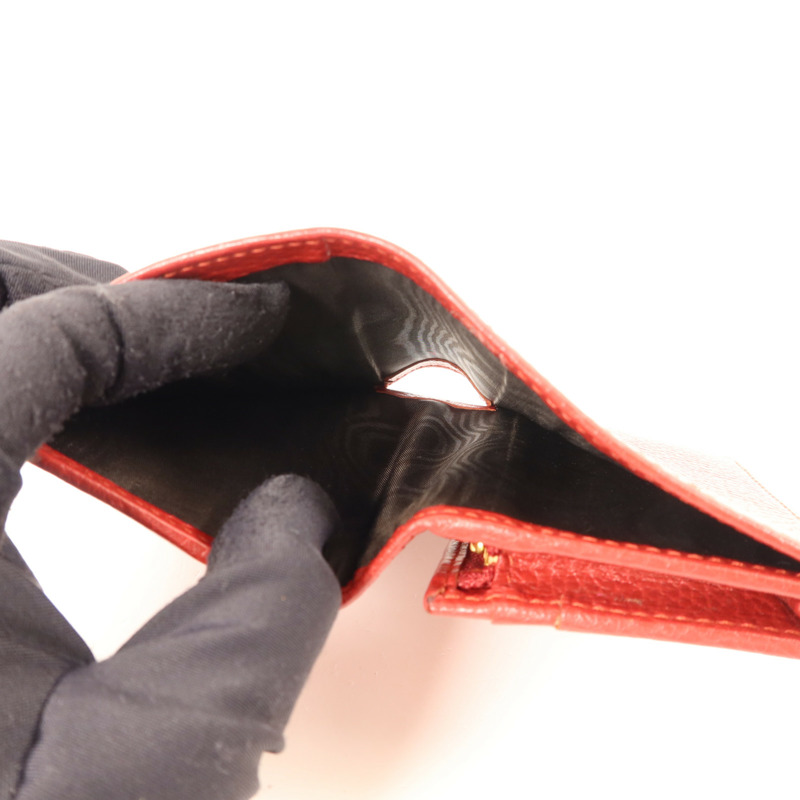 GUCCI 牛皮皮革GG Marmont金扣錢包-5