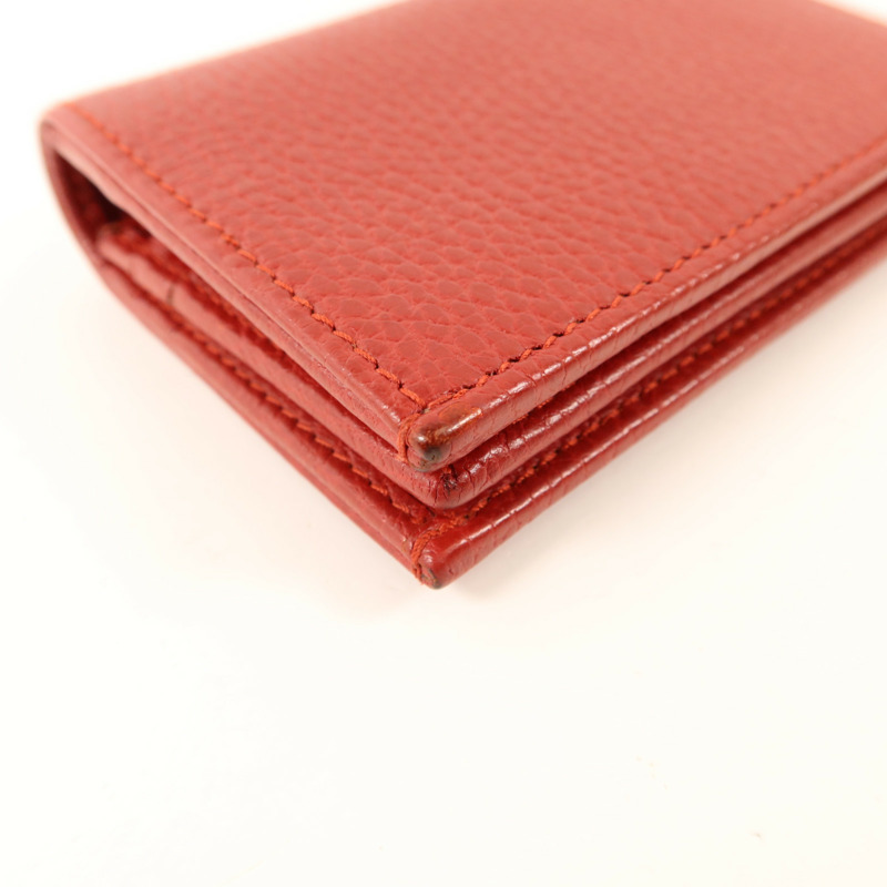 GUCCI 牛皮皮革GG Marmont金扣錢包-13