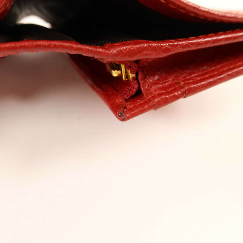 GUCCI 牛皮皮革GG Marmont金扣錢包-14