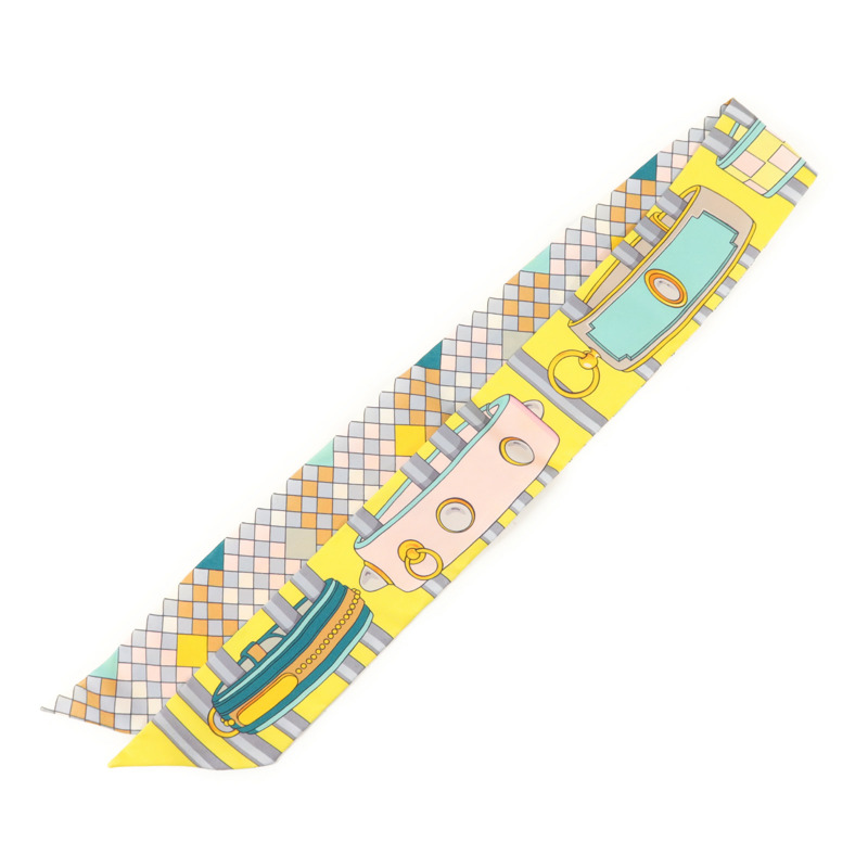 HERMES 絲質Twilly絲巾-1