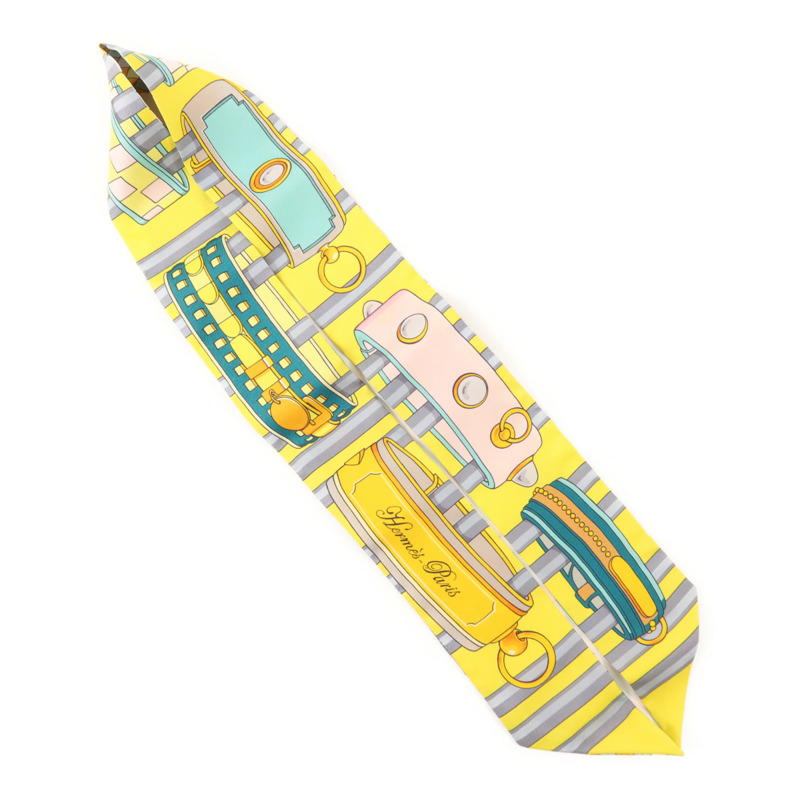 HERMES 絲質Twilly絲巾-3