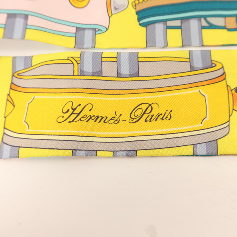 HERMES 絲質Twilly絲巾-4