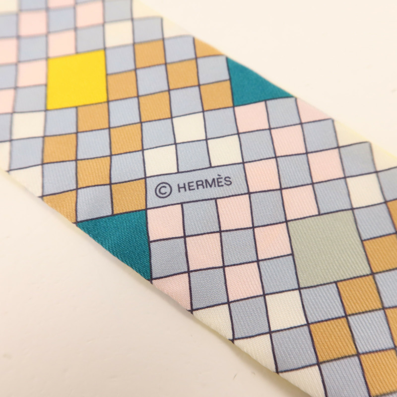 HERMES 絲質Twilly絲巾-5