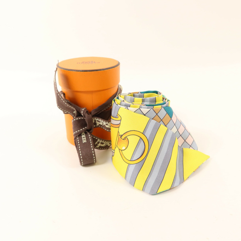 HERMES 絲質Twilly絲巾-9