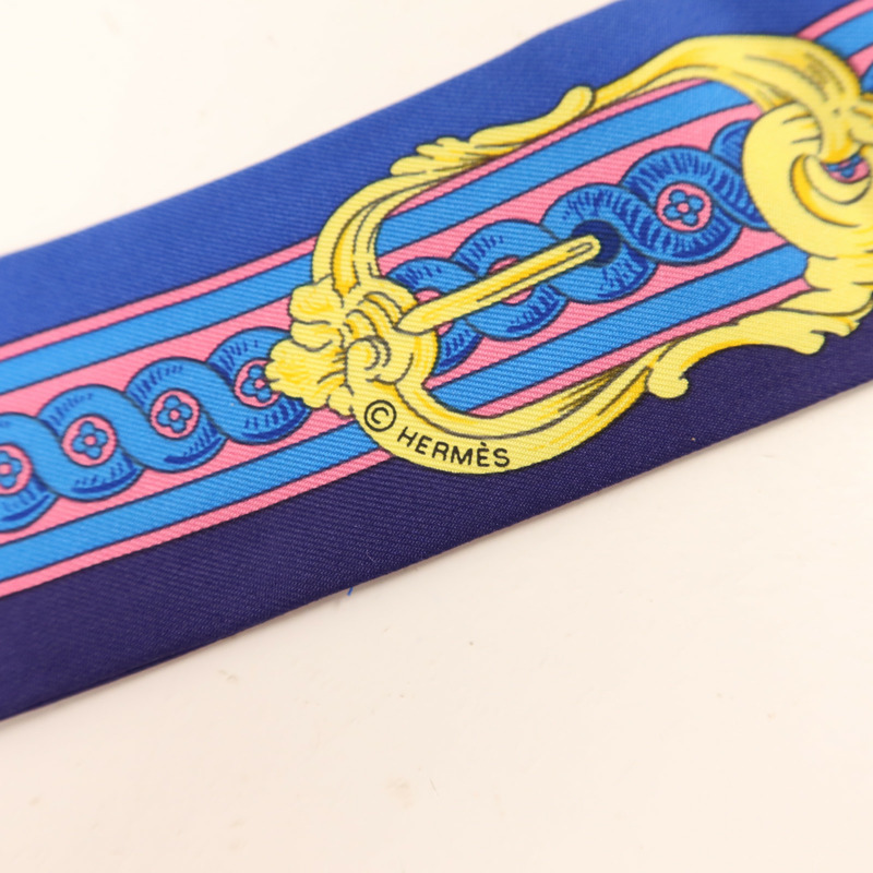 HERMES 絲質Twilly絲巾-5
