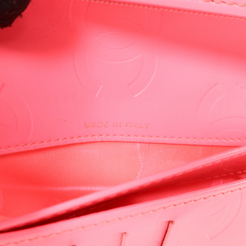CHANEL 牛皮皮革Combon Long Wallet銀扣長錢包-6