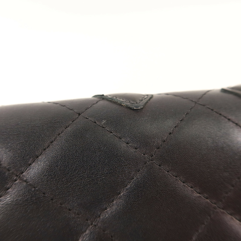 CHANEL 牛皮皮革Combon Long Wallet銀扣長錢包-14