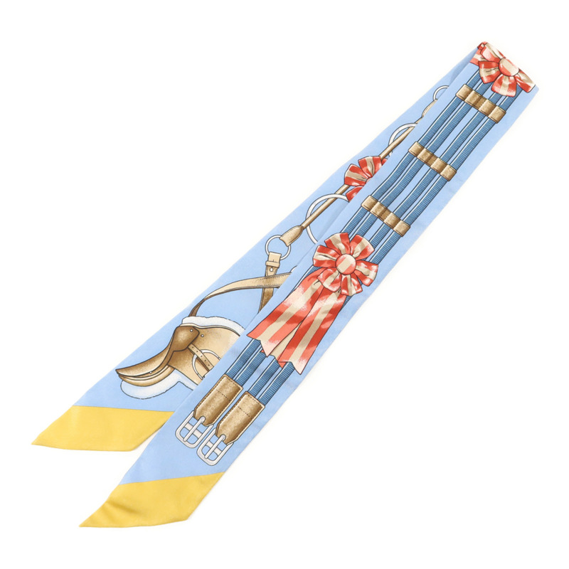 HERMES 絲質Twilly絲巾-1