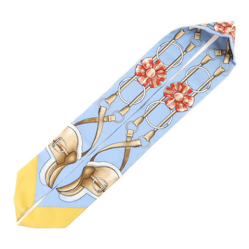 HERMES 絲質Twilly絲巾-2
