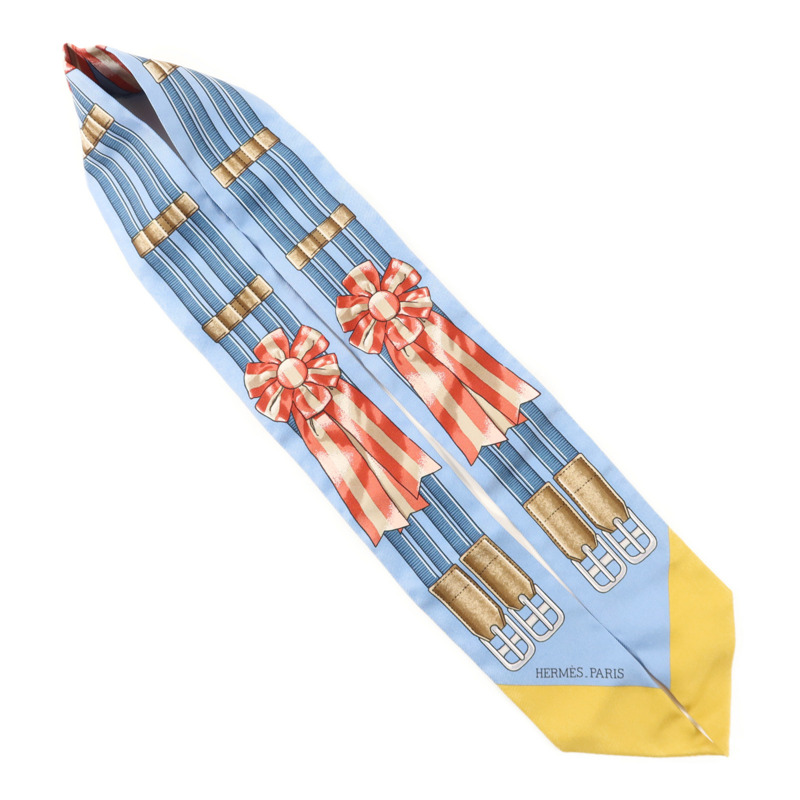 HERMES 絲質Twilly絲巾-3