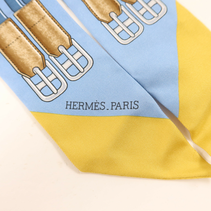 HERMES 絲質Twilly絲巾-4