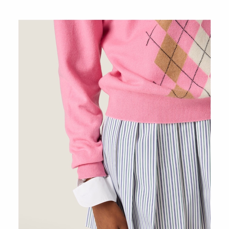 Miu Miu 女士 羊絨半拉鍊Polo衫IT-38 IT-40 IT-42碼-1