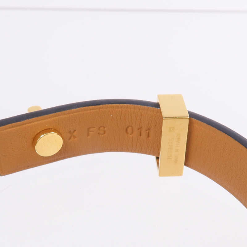 HERMES Swift皮革Mini Dog Anneaux金扣手帶Noir-8