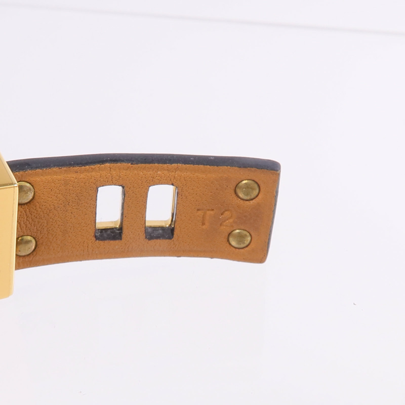 HERMES Evercolor皮革Mini Dog Clous金扣手帶Noir-8