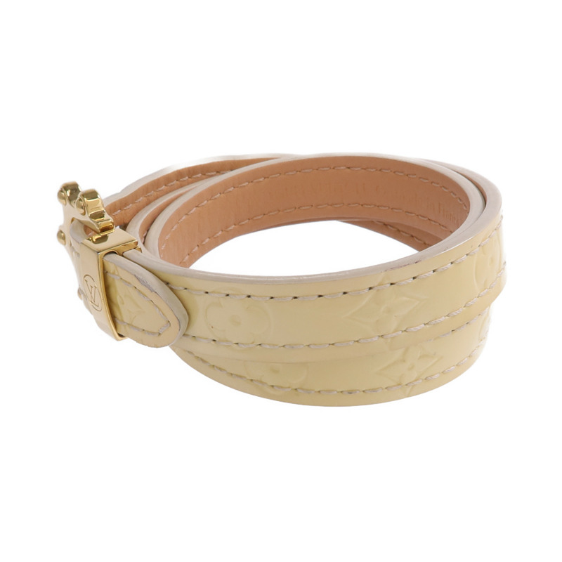 LOUIS VUITTON Monogram Vernis Triple Tour Bracelet金扣手帶-1